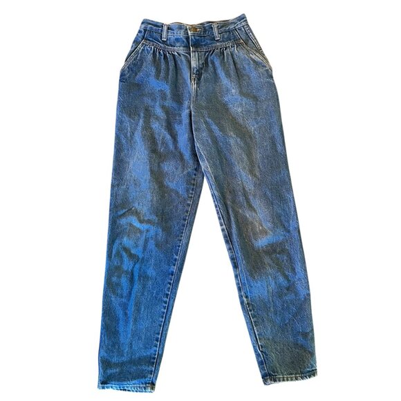 Vintage Calvin Klein Pleated Ultra High Rise Balloon Denim Jeans USA 6 - Picture 4 of 11